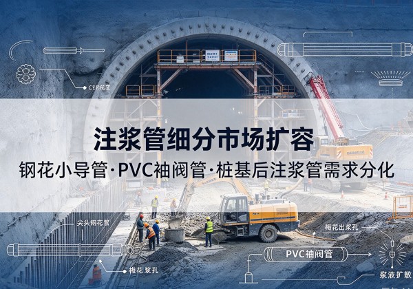 义乌注浆管细分市场扩容，隧道钢花小导管、PVC 袖阀管、桩基后注浆管需求分化
